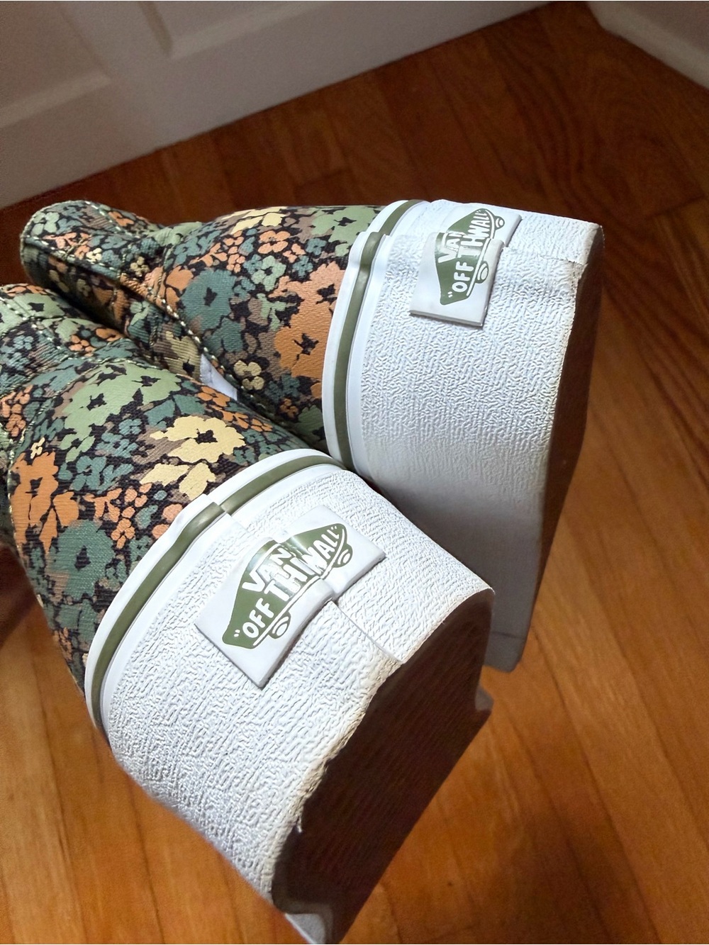 Vans Sk8-Hi Tapered Stackform Camo Floral Loden Green Platform Mens 6 Womens 7.5 - Picture 9 of 12